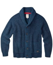 Men's Aubin Helston Twist Shawl Cardigan - Indigo
