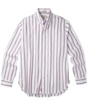 Men's Aubin Walesby Lightweight Relaxed Oxford Shirt - Oxblood Shadow Stripe