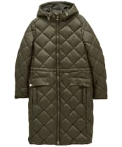 Women's Joules Chessington Showerproof Quilted Coat - Green