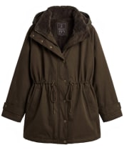 Women's Holland Cooper One-Size Waterproof Parka - Olive Brown