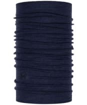 Buff Merino Midweight Melange Necktube - Night Blue