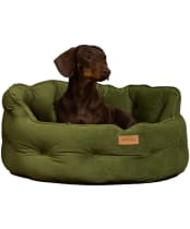 Joules Chesterfield Dog Bed - Large - Khaki