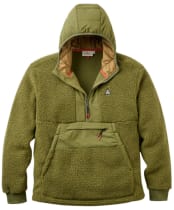 Men's Passenger Clothing Woodland Recycled 1/2 Zip Sherpa Fleece - Khaki
