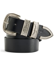 Men's R.M. Williams 1 1/2" Western Drover Belt - Black