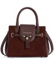 Fairfax & Favor The Mini Windsor Suede Handbag - Port