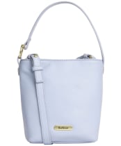Women's Barbour Cedar Mini Leather Bucket Bag - Zen Blue