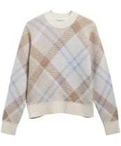 Women's Barbour Sara Knitted Jumper - Oat Zen Blue MU