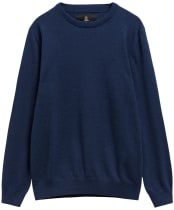 Men's Barbour Pima Cotton Crew Neck Sweater - Estate Blue
