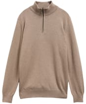 Men’s Barbour Cotton Half Zip Sweater - Greystone
