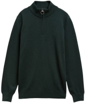 Men’s Barbour Cotton Half Zip Sweater - Utility Sage