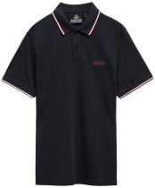 Men's Barbour International Evan Tipped Polo Shirt - Navy Red Mahoga