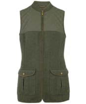 Women's Fairfax & Favor Lorna Quilt Wool Gilet - Khaki