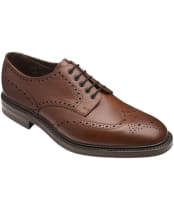 Men's Loake Badminton Brogue Derby Shoe - Dark Brown