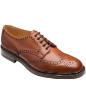  Men's Loake Chester Brogue Derby Shoe - Mahogany