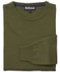 Mens Barbour Essential Lambswool Crew Neck Sweater - Olive