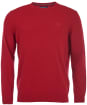 Mens Barbour Essential Lambswool Crew Neck Sweater - Rich Red