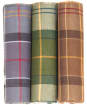 Barbour Assorted Tartan Handkerchiefs - Boxed Set of Three
