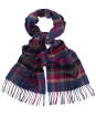 Women's Barbour Vintage Winter Plaid Scarf - Navy