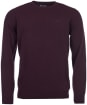 Men's Barbour Essential Lambswool Crew Neck Sweater - New Dark Cordovan