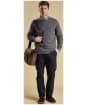 Men's Barbour Essential Lambswool Crew Neck Sweater - New Storm Grey