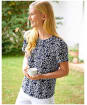 Women’s Crew Clothing Bloom Printed Crepe Top - Bloom Navy / White