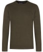 Mens Barbour Essential Lambswool Crew Neck Sweater - Olive Marl