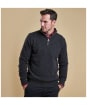 Men's Barbour Essential Lambswool Half Zip Sweater - Charcoal
