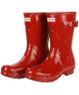 Women's Hunter Original Short Gloss Wellington Boots - Military Red