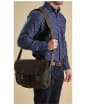 Barbour Wax and Leather Tarras Bag - Olive