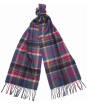 Women's Barbour Vintage Winter Plaid Scarf - Navy