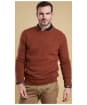 Men’s Barbour Tisbury Crew Neck Sweater - Dark Clay