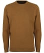 Men's Barbour Essential Lambswool Crew Neck Sweater - Antique Gold