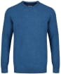 Men's Barbour Essential Lambswool Crew Neck Sweater - Blue Steel