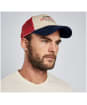 Men's Barbour International Steve McQueen Trucker Cap - Navy / Red / Stone