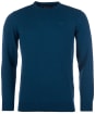 Men's Barbour Essential Lambswool Crew Neck Sweater - Dark Aqua