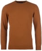Men's Barbour Essential Lambswool Crew Neck Sweater - Dark Copper