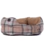 Barbour 24” Luxury Dog Bed - Taupe / Pink Tartan