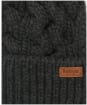 Women's Barbour Penshaw Cable Beanie - Charcoal