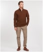 Men's Barbour Essential Wool Half Zip Sweater - Sandstone