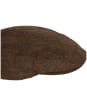 Men's Barbour Wool Crieff Flat Cap - Dark Brown Herringbone
