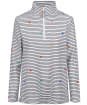 Women’s Joules Pop Print Casual Half Zip Sweatshirt - Rainbow Bee Stripe