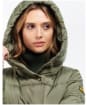 Women's Barbour International Track Line Quilted Jacket - Dusky Khaki