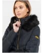 Women's Barbour International East Moor Quilted Jacket - Black