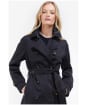Women's Barbour Short Greta Showerproof Jacket - MIDNIGHT/ROSEWOO