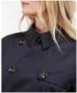 Women's Barbour Short Greta Showerproof Jacket - MIDNIGHT/ROSEWOO