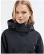 Women's Barbour Bowlees Waterproof Jacket - Dark Navy / Dress Tartan