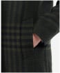 Women's Barbour Byron Wool Jacket - GREEN/BLACK/MONO