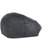 Men's Barbour Waxed Flat Cap - BLACK/GREYSTONE