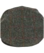 Men's Barbour Wool Crieff Flat Cap - Olive / Red Check