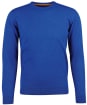 Men's Barbour Essential Lambswool Crew Neck Sweater - Bright Blue